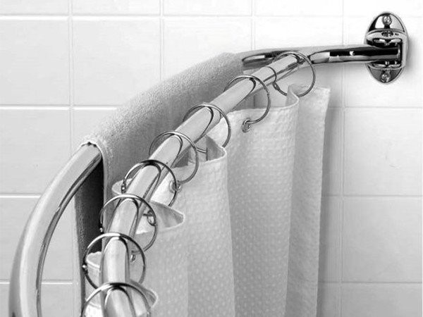 Tringle à rideau de douche double courbée